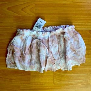 Tiare Hawaii flutter crop top, pink & white (O/S)